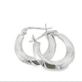 New Sterling Silver Twisted Creole Earrings - 20mm