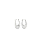 New Sterling Silver Chunky Retro Creole Earrings -15mm