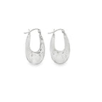 New Sterling Silver Chunky Creole Earrings - 15mm