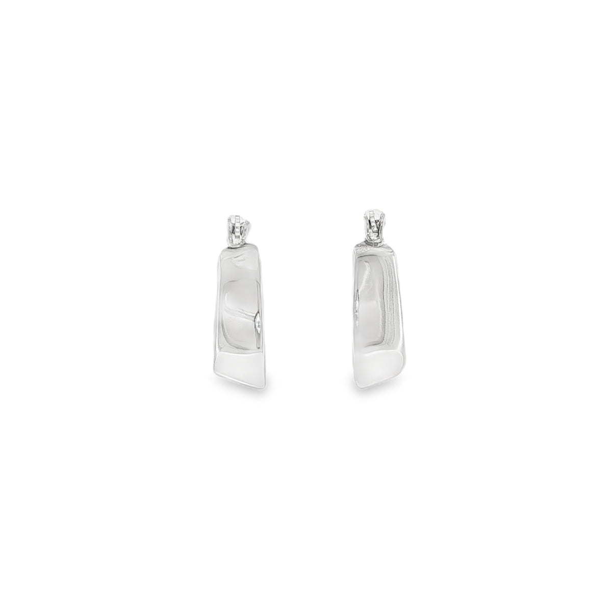 New Sterling Silver Creole Earrings -13mm