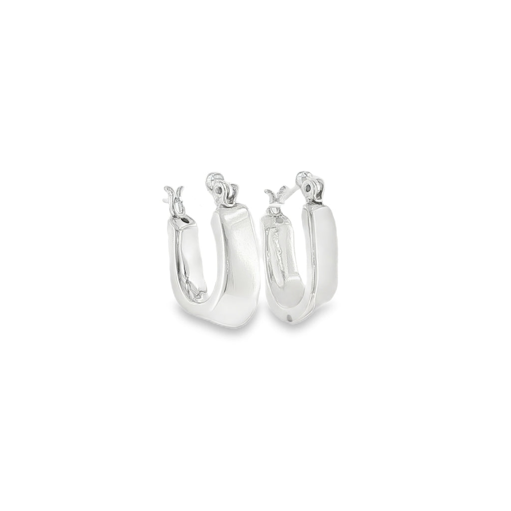 New Sterling Silver Creole Earrings -13mm