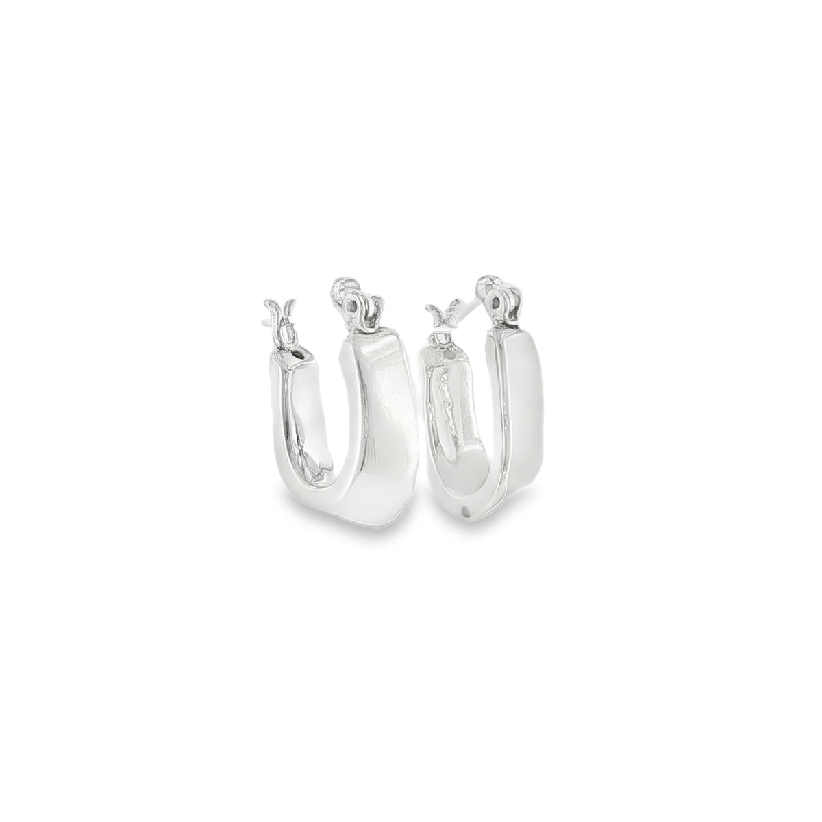 New Sterling Silver Creole Earrings -13mm