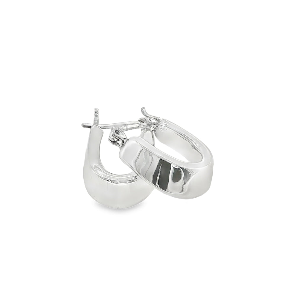 New Sterling Silver Creole Earrings -13mm