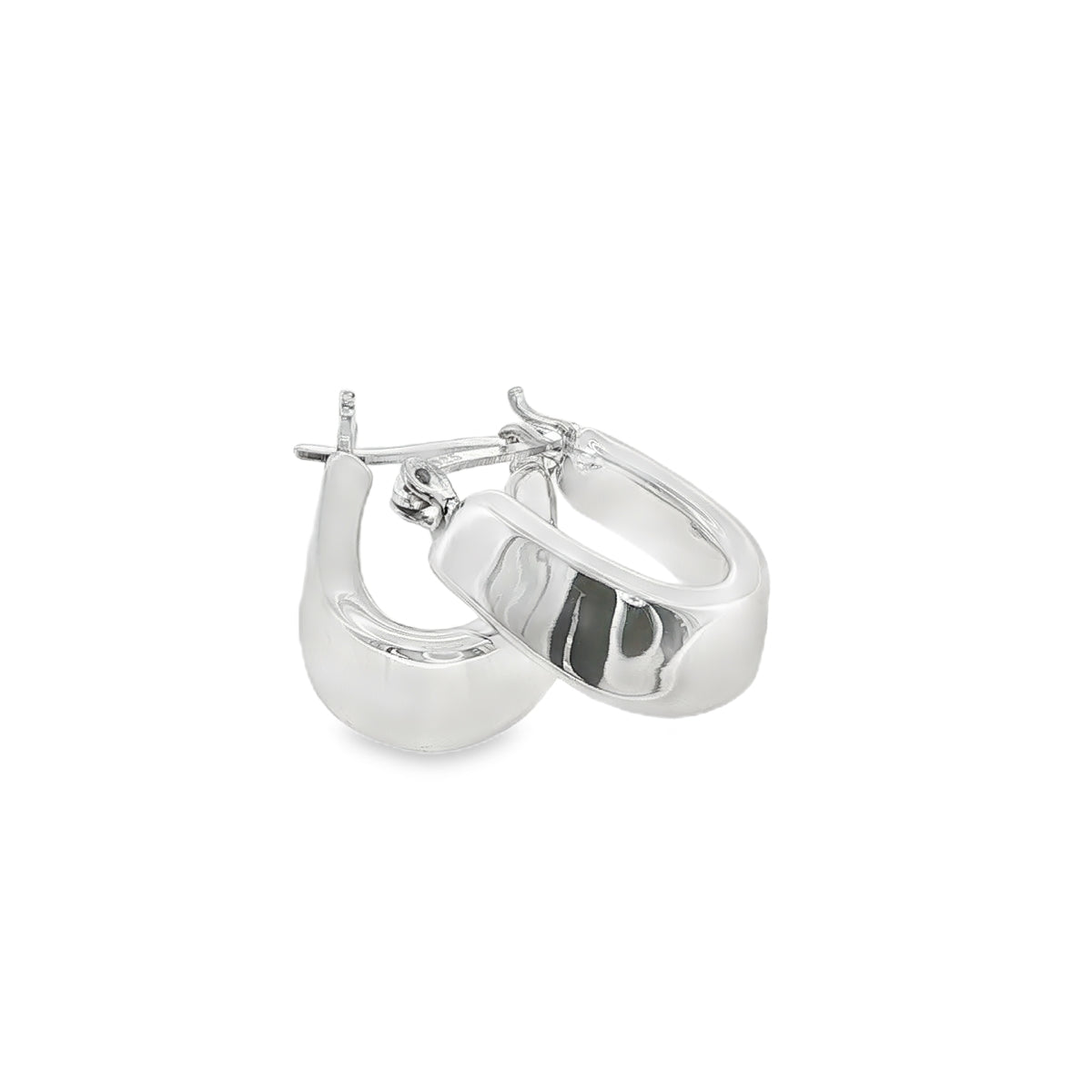 New Sterling Silver Creole Earrings -13mm