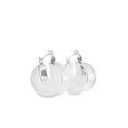 New Sterling Silver Wide Retro Creole Earrings – 30mm