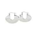 New Sterling Silver Wide Retro Creole Earrings – 30mm