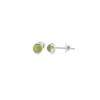 August Birthstone Peridot Stud Earrings