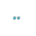 December Birthstone Blue Topaz Stud Earrings