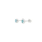 December Birthstone Blue Topaz Stud Earrings