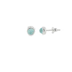 March Birthstone Aquamarine Stud Earrings