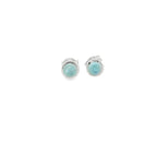 March Birthstone Aquamarine Stud Earrings