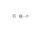 March Birthstone Aquamarine Stud Earrings