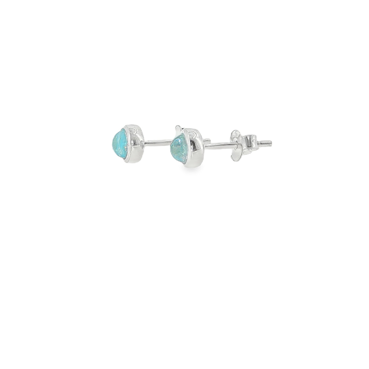 March Birthstone Aquamarine Stud Earrings