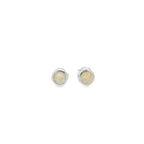 October Birthstone Opal Stud Earrings