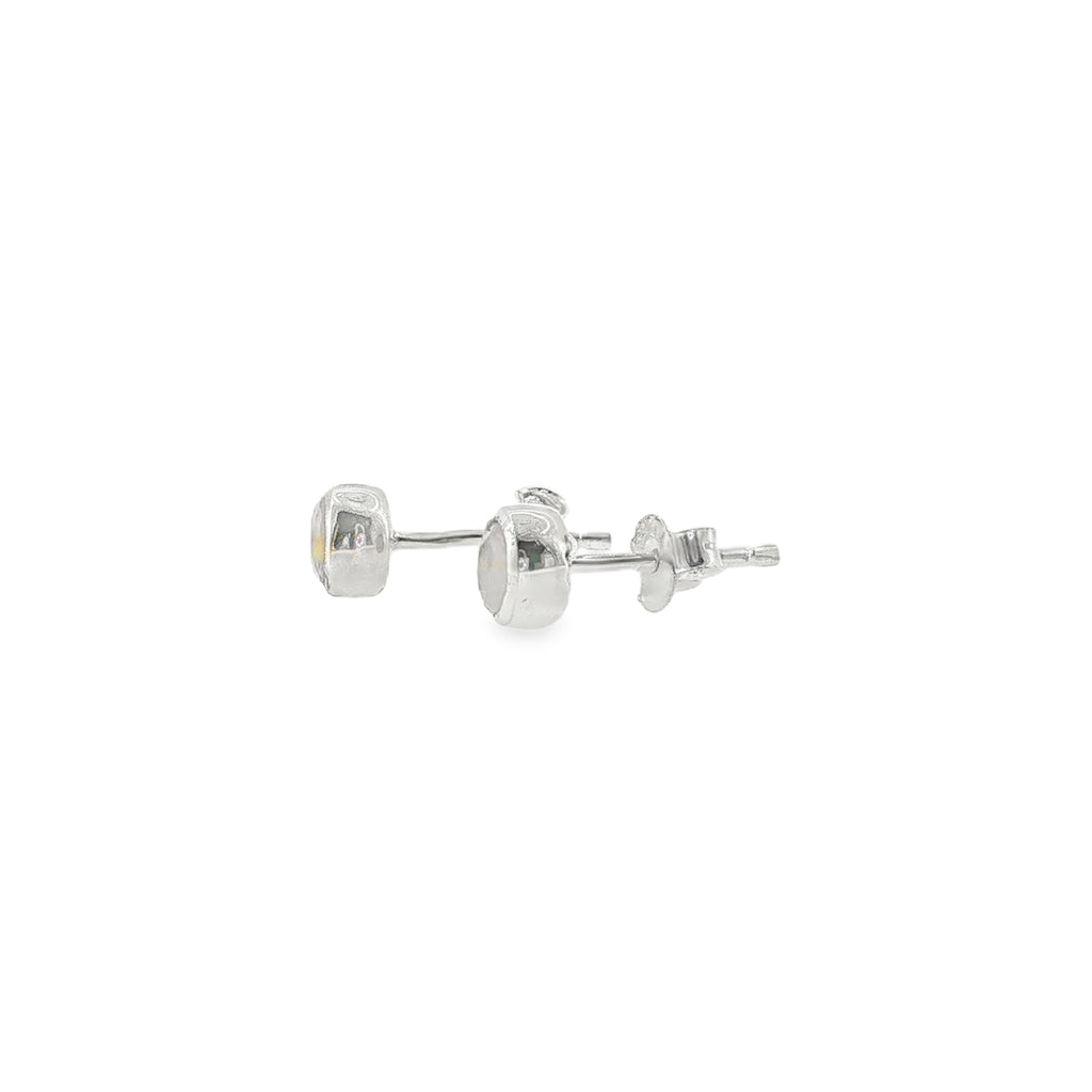 October Birthstone Opal Stud Earrings
