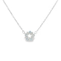 New Sterling Silver Pavé Daisy Cluster Necklace