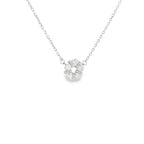 New Sterling Silver Pavé Daisy Cluster Necklace