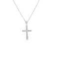 New Sterling Silver Pavé Cross Necklace