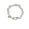 Pre-Loved Tiffany & Co 18ct Gold & Silver Heart Link Bracelet -Ldn 2003
