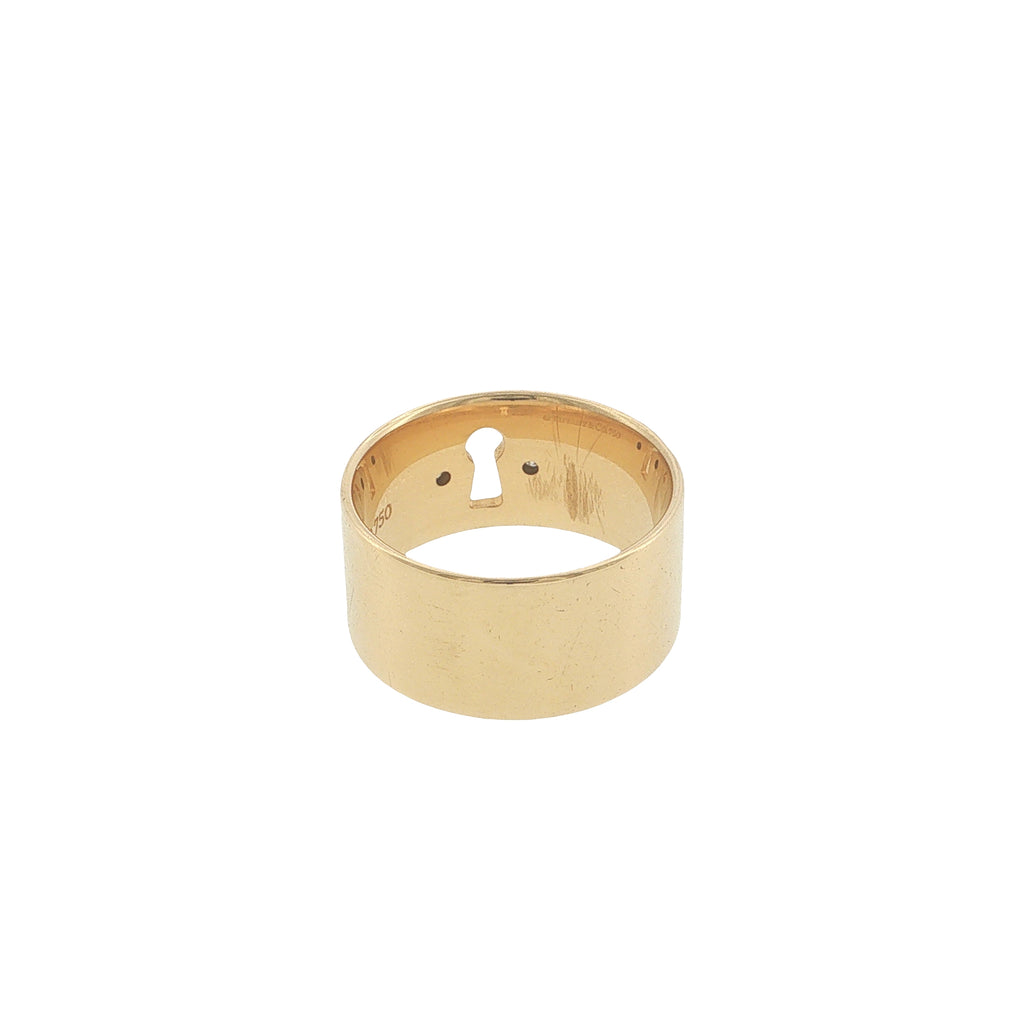 Pre-Loved Tiffany & Co 18ct Gold & Diamond Keyhole Ring Band