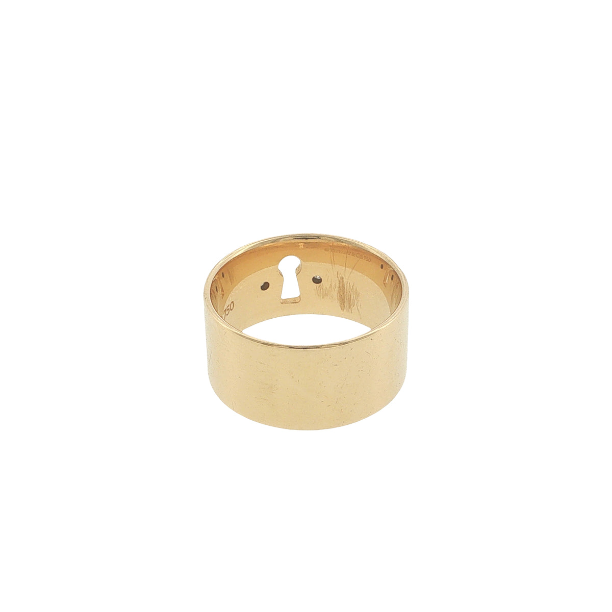 Pre-Loved Tiffany & Co 18ct Gold & Diamond Keyhole Ring Band