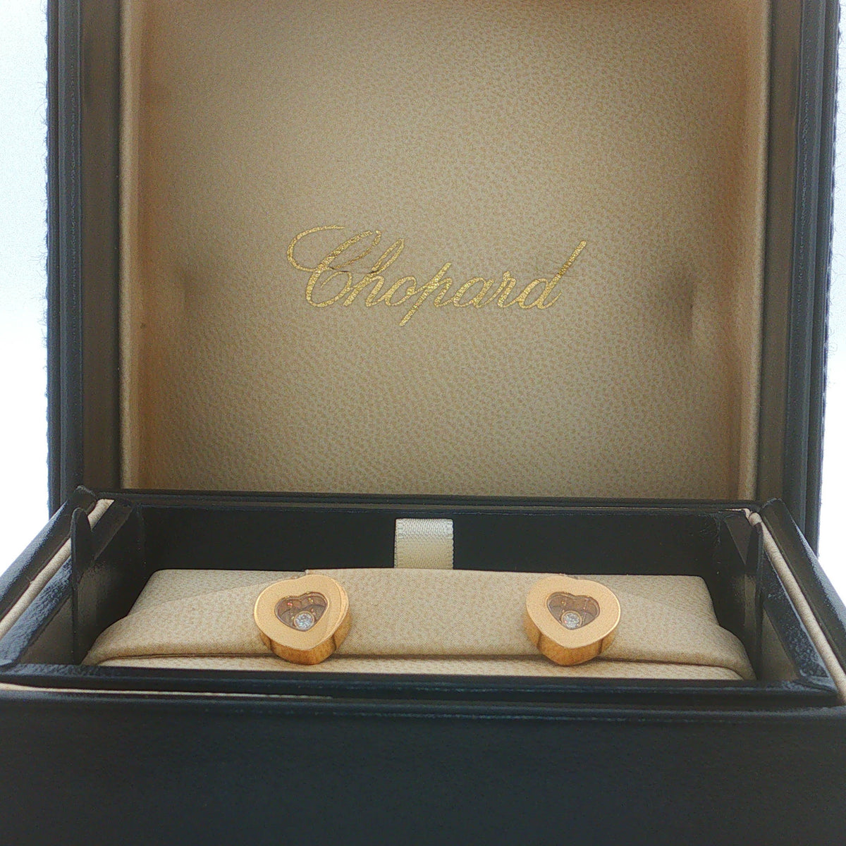 Pre-Loved Chopard Happy Diamond Icons 18ct Yellow Gold Heart Earrings