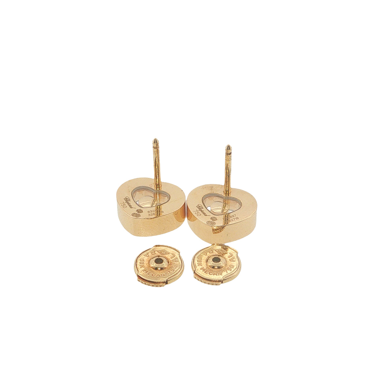Pre-Loved Chopard Happy Diamond Icons 18ct Yellow Gold Heart Earrings