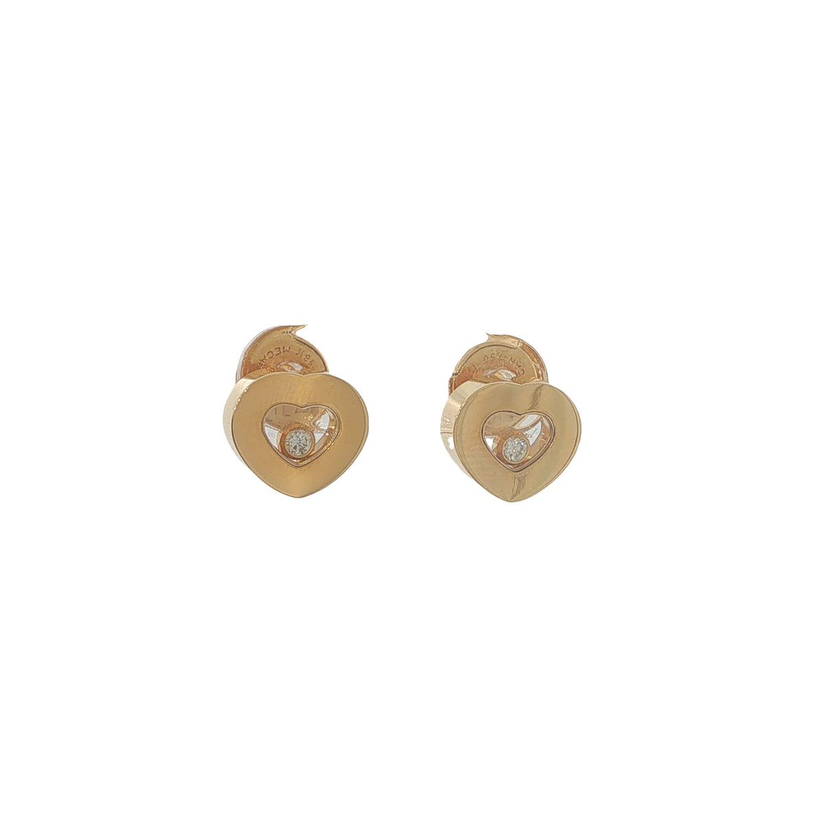 Pre-Loved Chopard Happy Diamond Icons 18ct Yellow Gold Heart Earrings