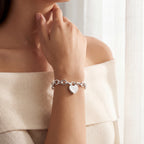 Pre-Loved Tiffany & Co & Silver Heart Padlock Link Bracelet