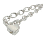 Pre-Loved Tiffany & Co & Silver Heart Padlock Link Bracelet