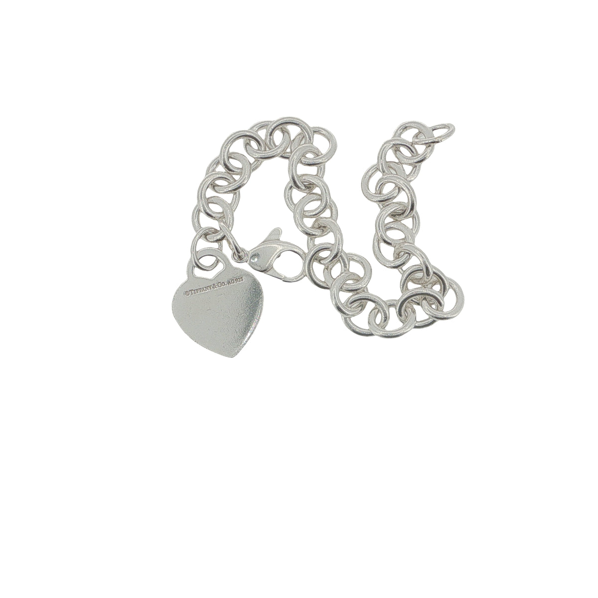 Pre-Loved Authentic Tiffany & Co & Silver Heart Tag Bracelet