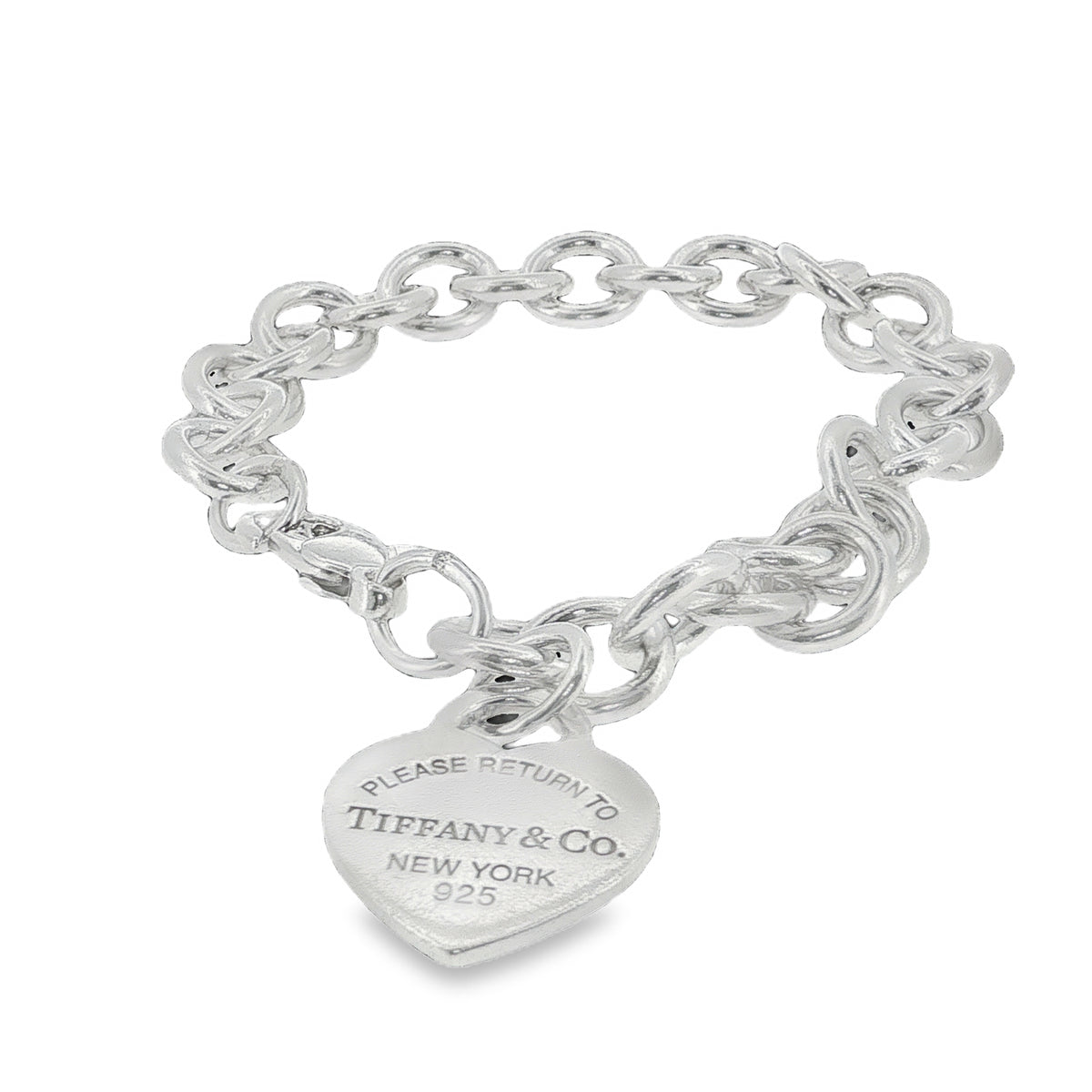 Pre-Loved Authentic Tiffany & Co & Silver Heart Tag Bracelet