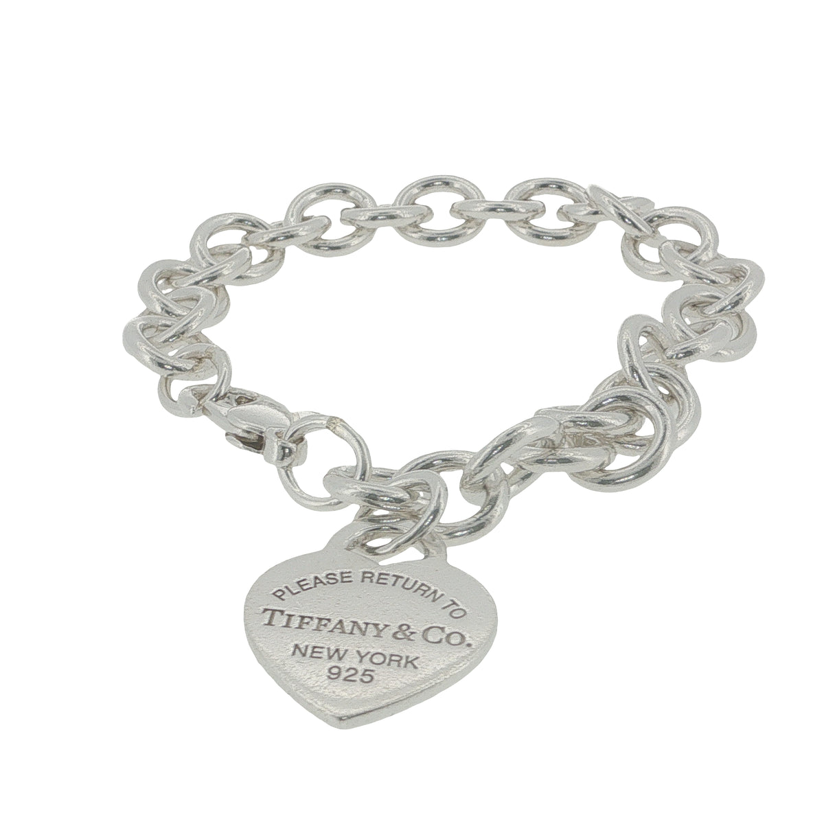 Pre-Loved Authentic Tiffany & Co & Silver Heart Tag Bracelet