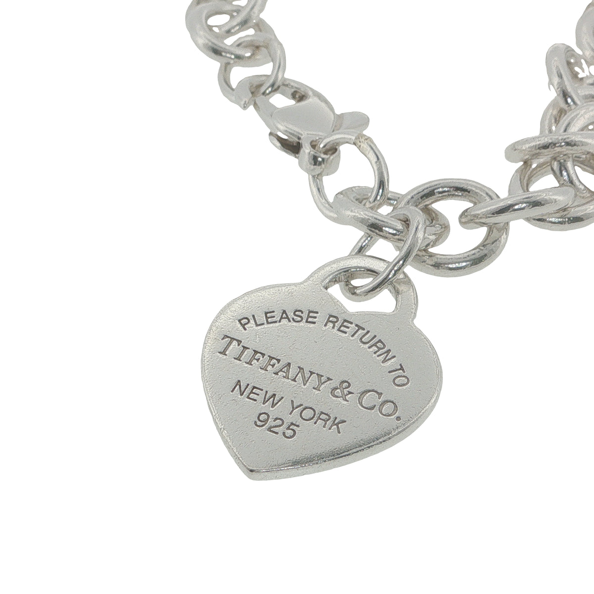 Pre-Loved Authentic Tiffany & Co & Silver Heart Tag Bracelet