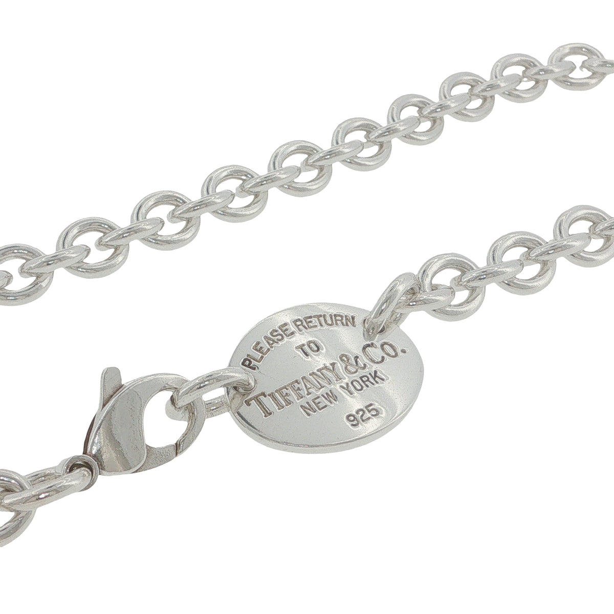 Pre-Loved Tiffany & Co Oval Tag Necklace - 17.5"