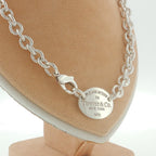 Pre-Loved Tiffany & Co Oval Tag Necklace - 17.5"