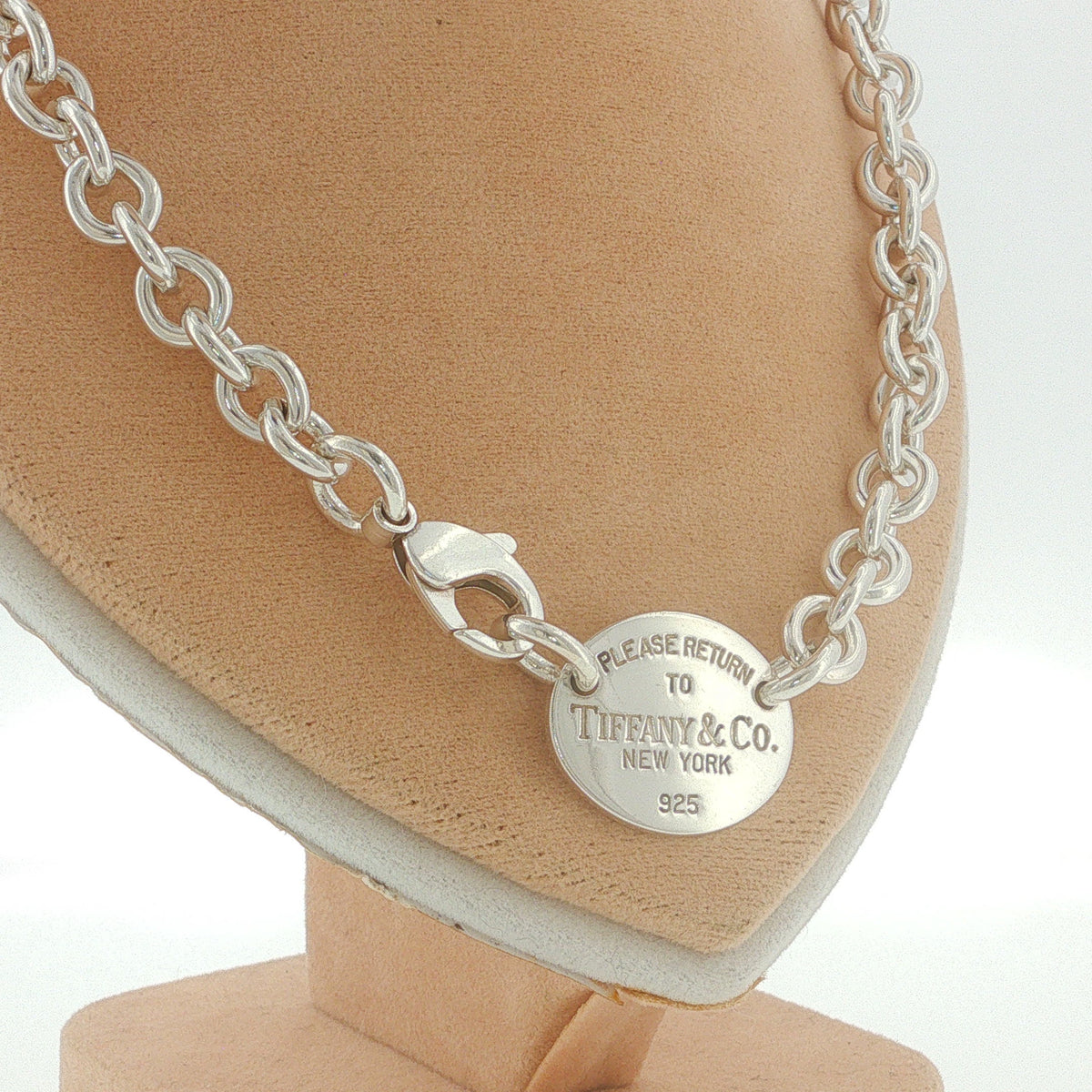Pre-Loved Tiffany & Co Oval Tag Necklace - 17.5"