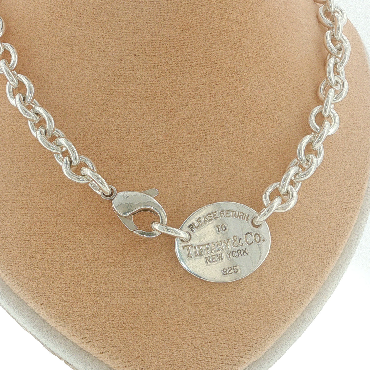 Pre-Loved Tiffany & Co Oval Tag Necklace - 17.5"