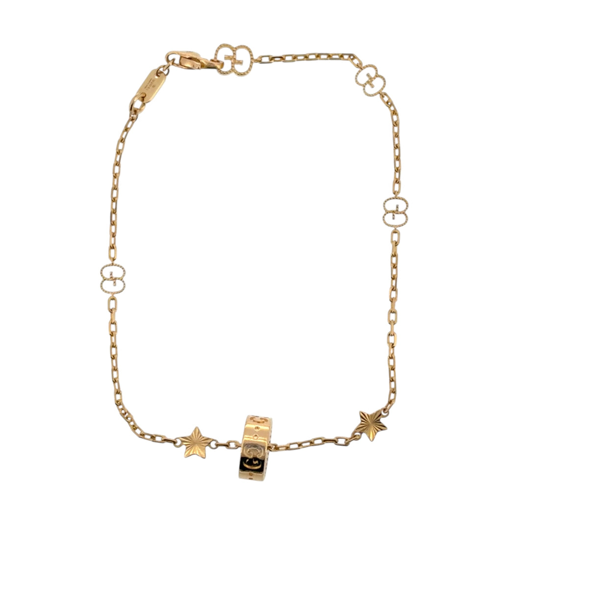 Pre-Loved Gucci 18ct Yellow Gold Icon Cut-Out Star Bracelet- 19.5cm