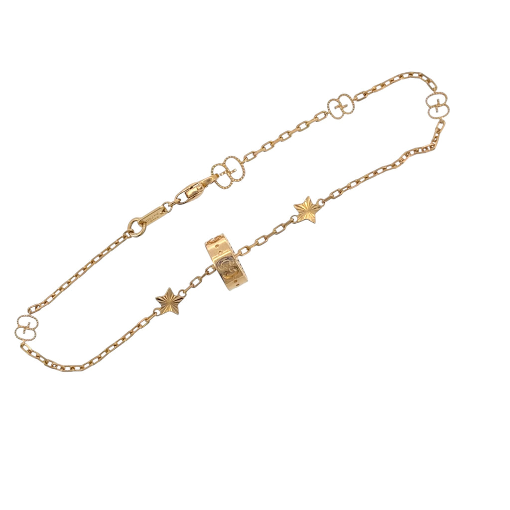 Pre-Loved Gucci 18ct Yellow Gold Icon Cut-Out Star Bracelet- 19.5cm