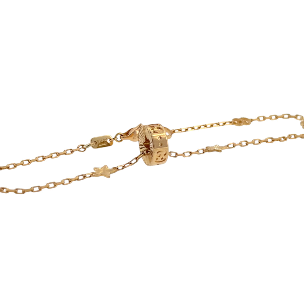 Pre-Loved Gucci 18ct Yellow Gold Icon Cut-Out Star Bracelet- 19.5cm