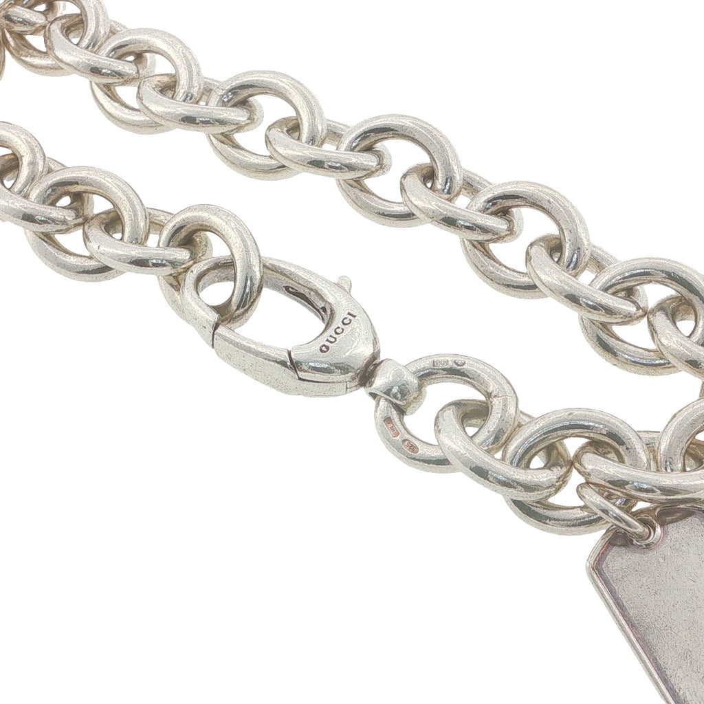 Pre-Loved Gucci Dog Tag Charm Bracelet