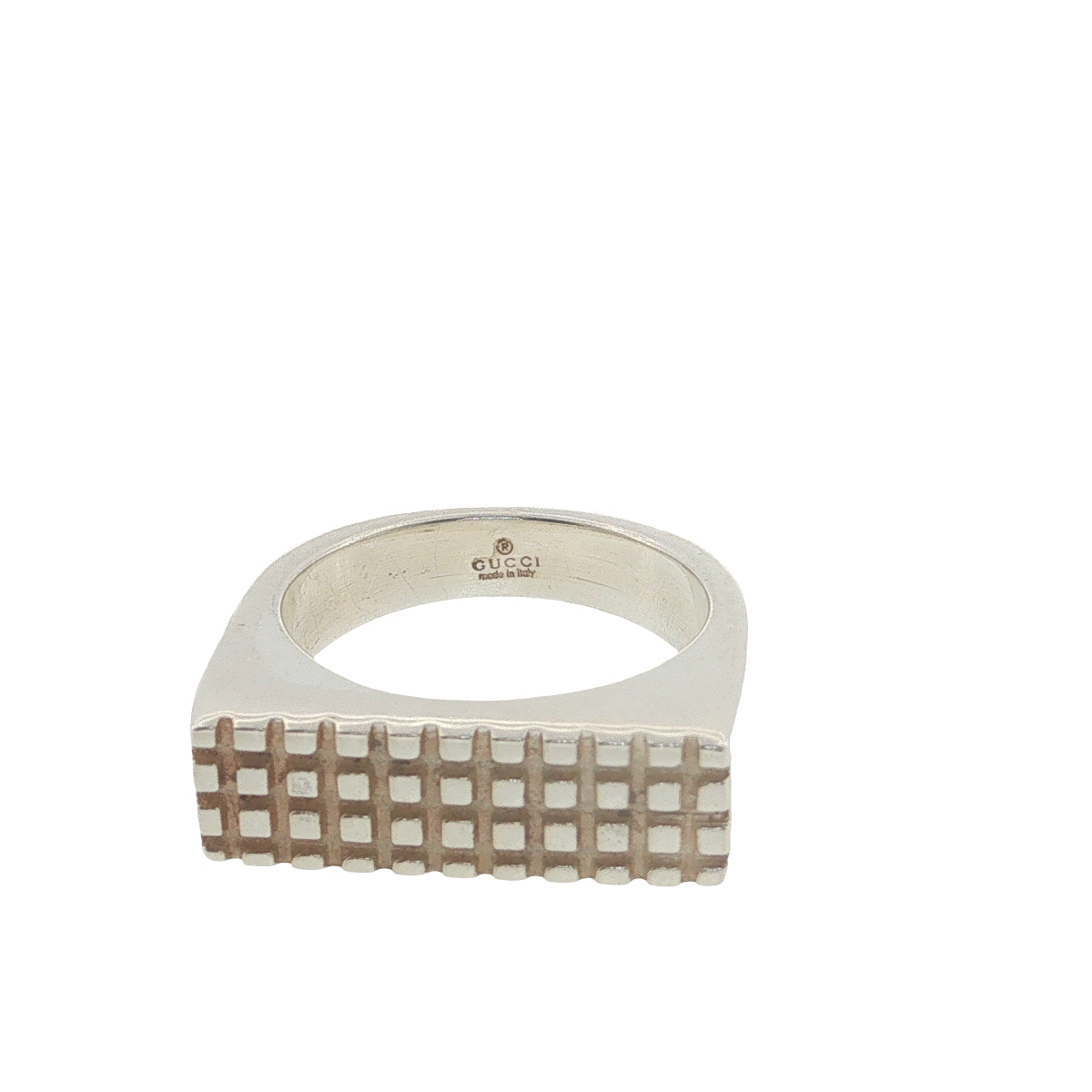 Pre-Loved GUCCI Sterling Silver Signet Ring