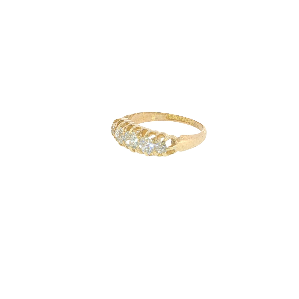 Pre-Loved Victorian 18ct Gold Diamond Five Stone Ring – 1896 –0.75ct.