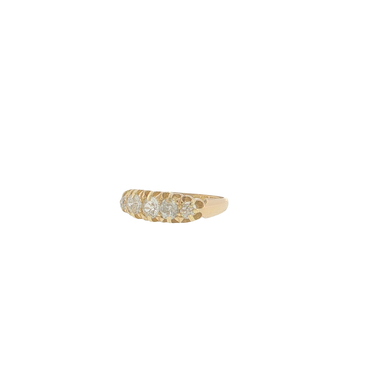 Pre-Loved Victorian 18ct Gold Diamond Five Stone Ring – 1896 –0.75ct.