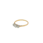 Pre-Loved Vintage 18ct Gold & Platinum Diamond Trilogy Ring – Circa 1940