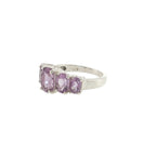 Pre-Loved Sterling Silver Five Stone Amethyst Ring