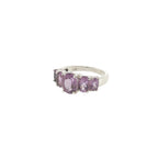 Pre-Loved Sterling Silver Five Stone Amethyst Ring