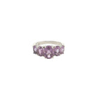 Pre-Loved Sterling Silver Five Stone Amethyst Ring