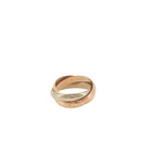 Pre-Loved Cartier 18ct Yellow, White & Rose Gold Les Must de Cartier Trinity Ring – Size J